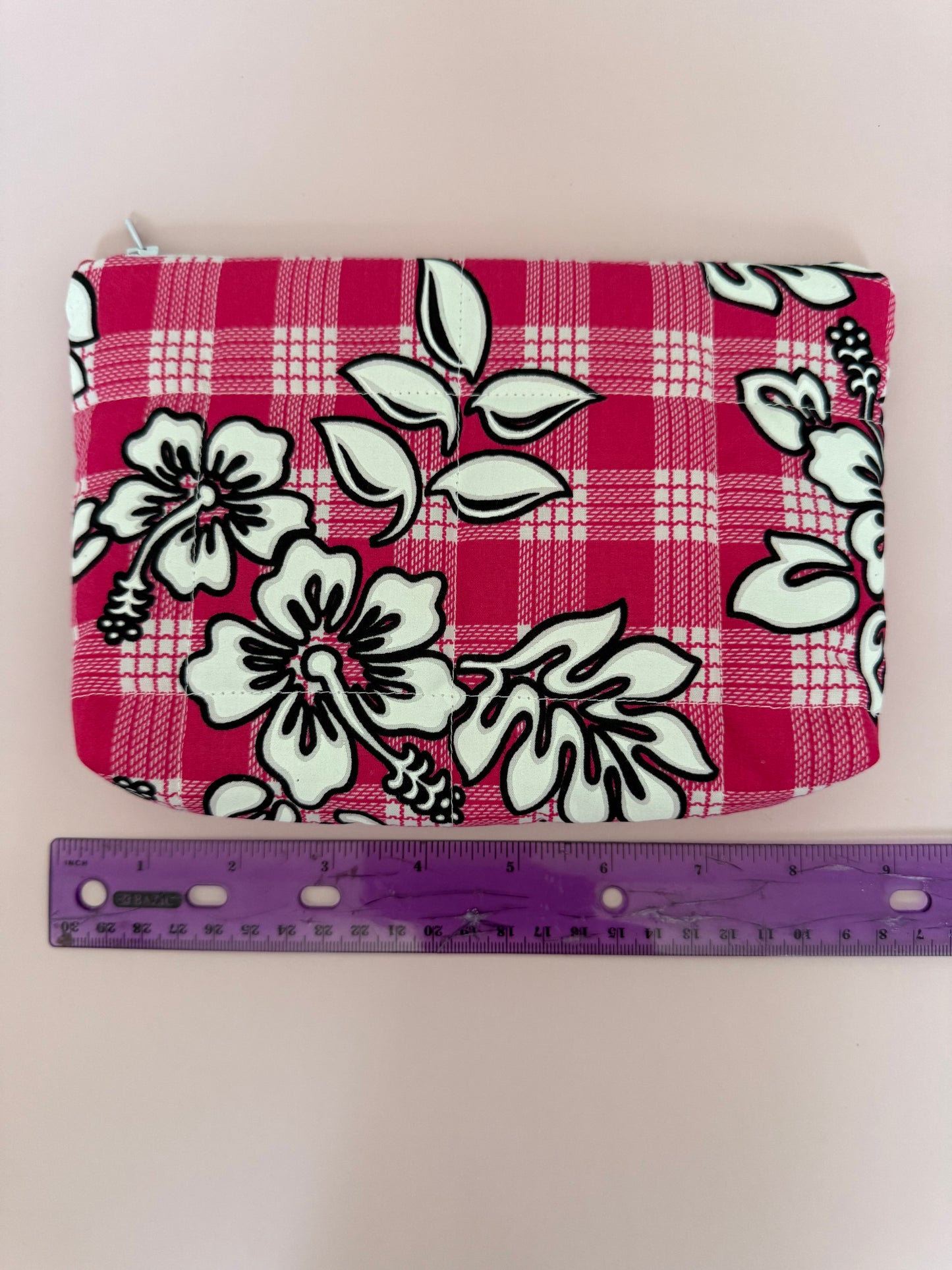 Pink & black mini pouch