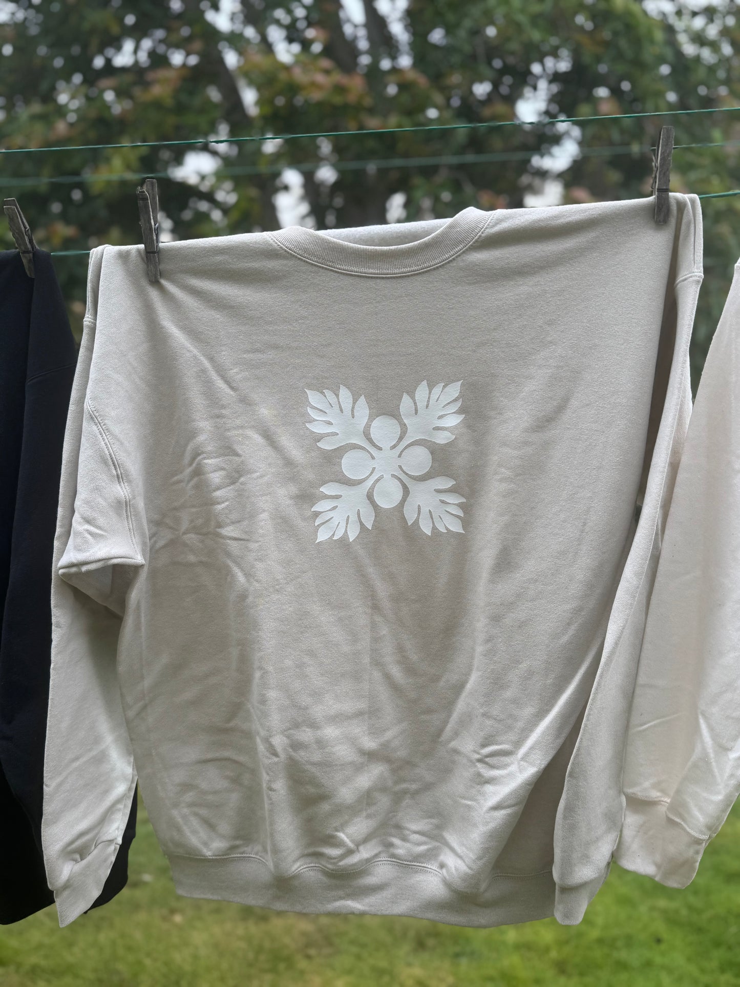 Beige + white preorder sweatshirt