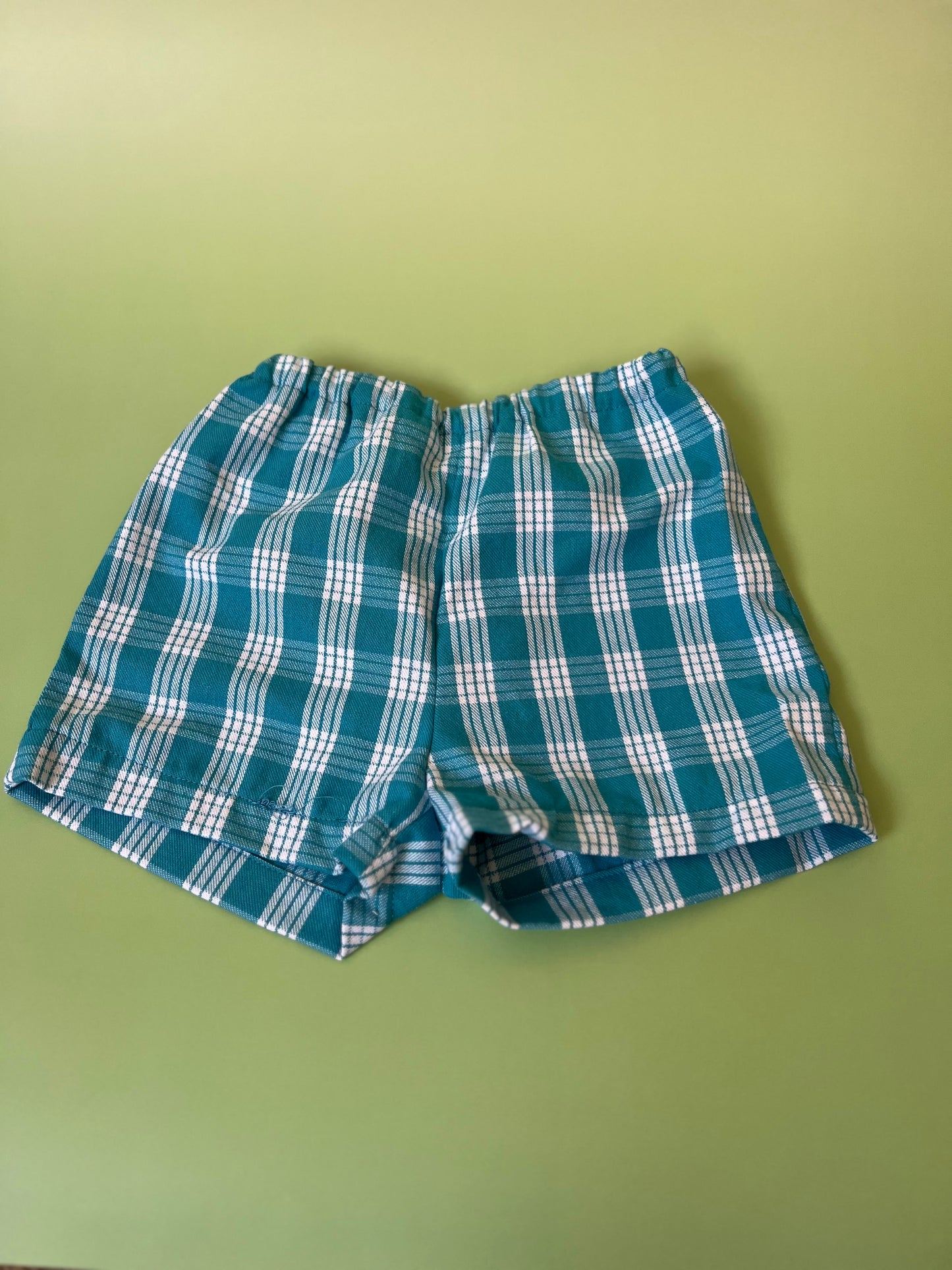 Blue Keiki palaka shorts