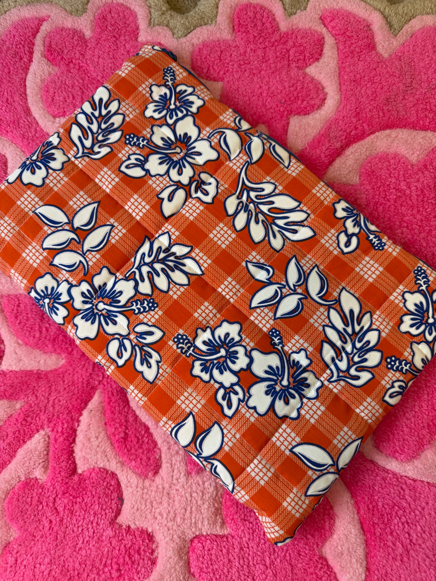 Orange & blue pouch