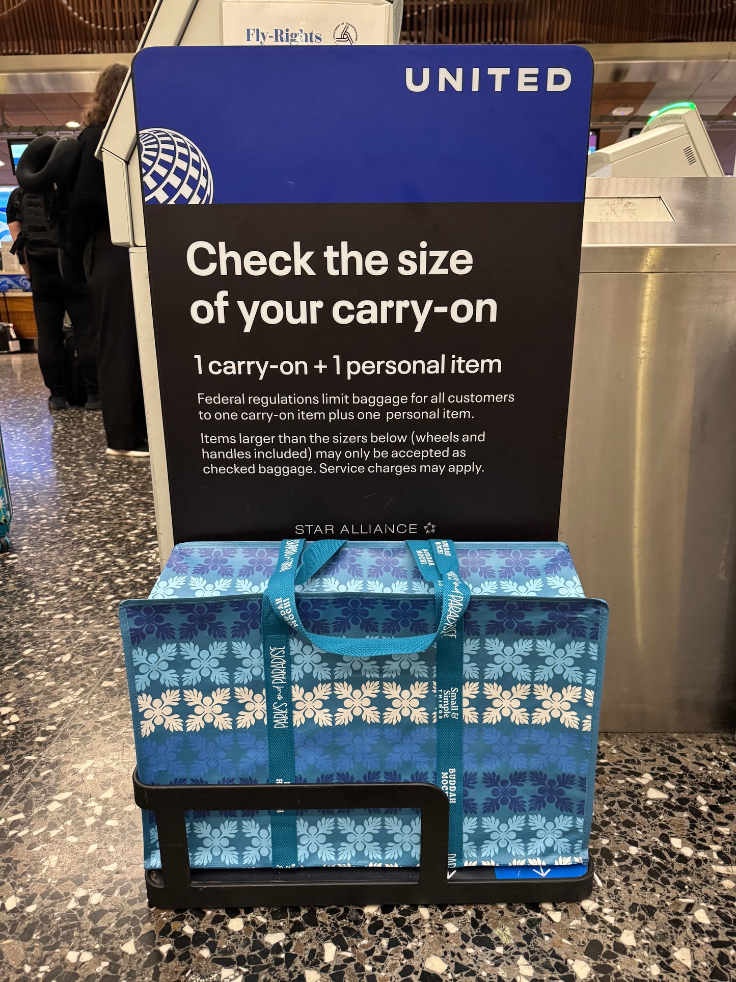 Blue Kuiki Jet set bag