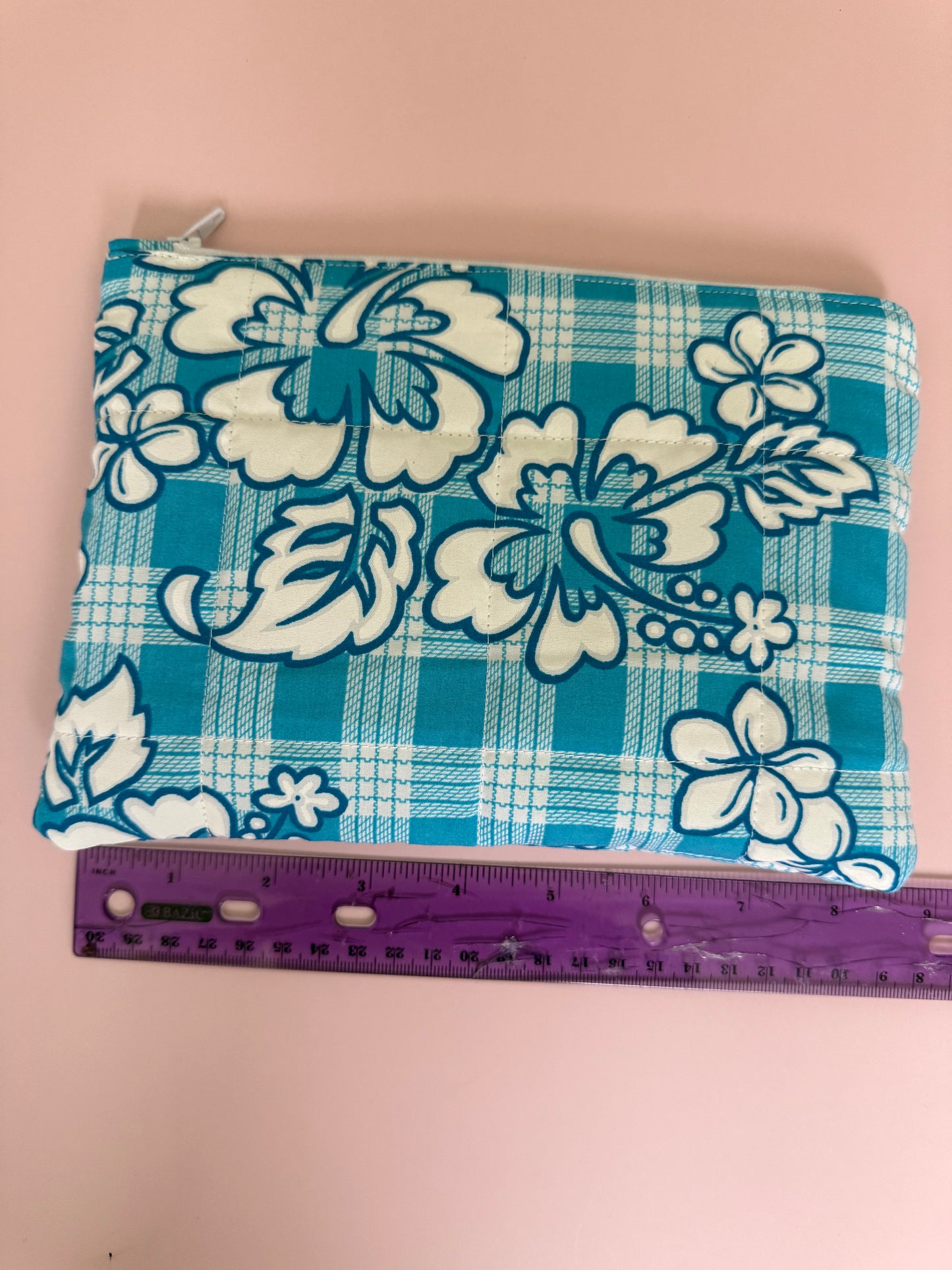 Bright blue mini pouch