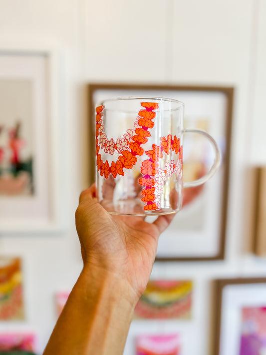 Curved carnation lei mug x Haylee Watson Studio