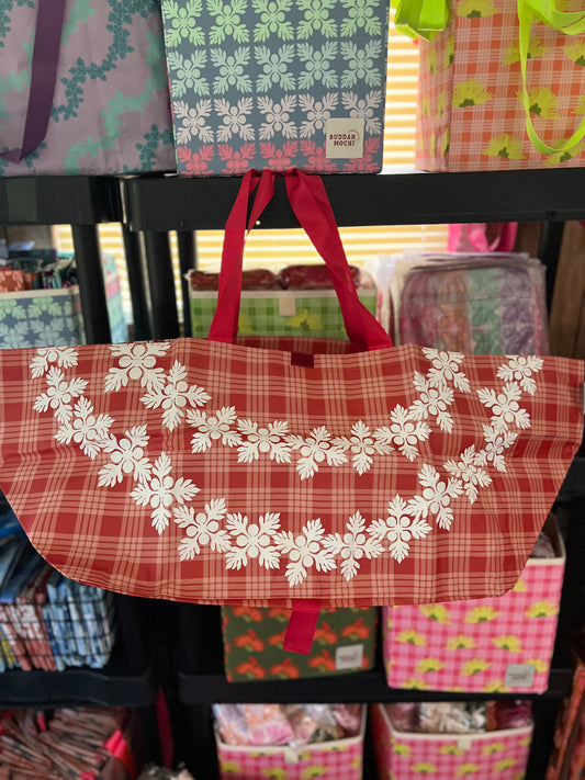 Red & white Bombucha lei bag