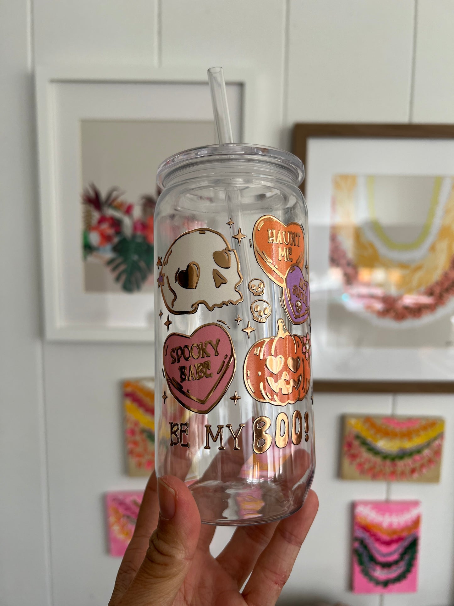 Be my boo plastic tumbler