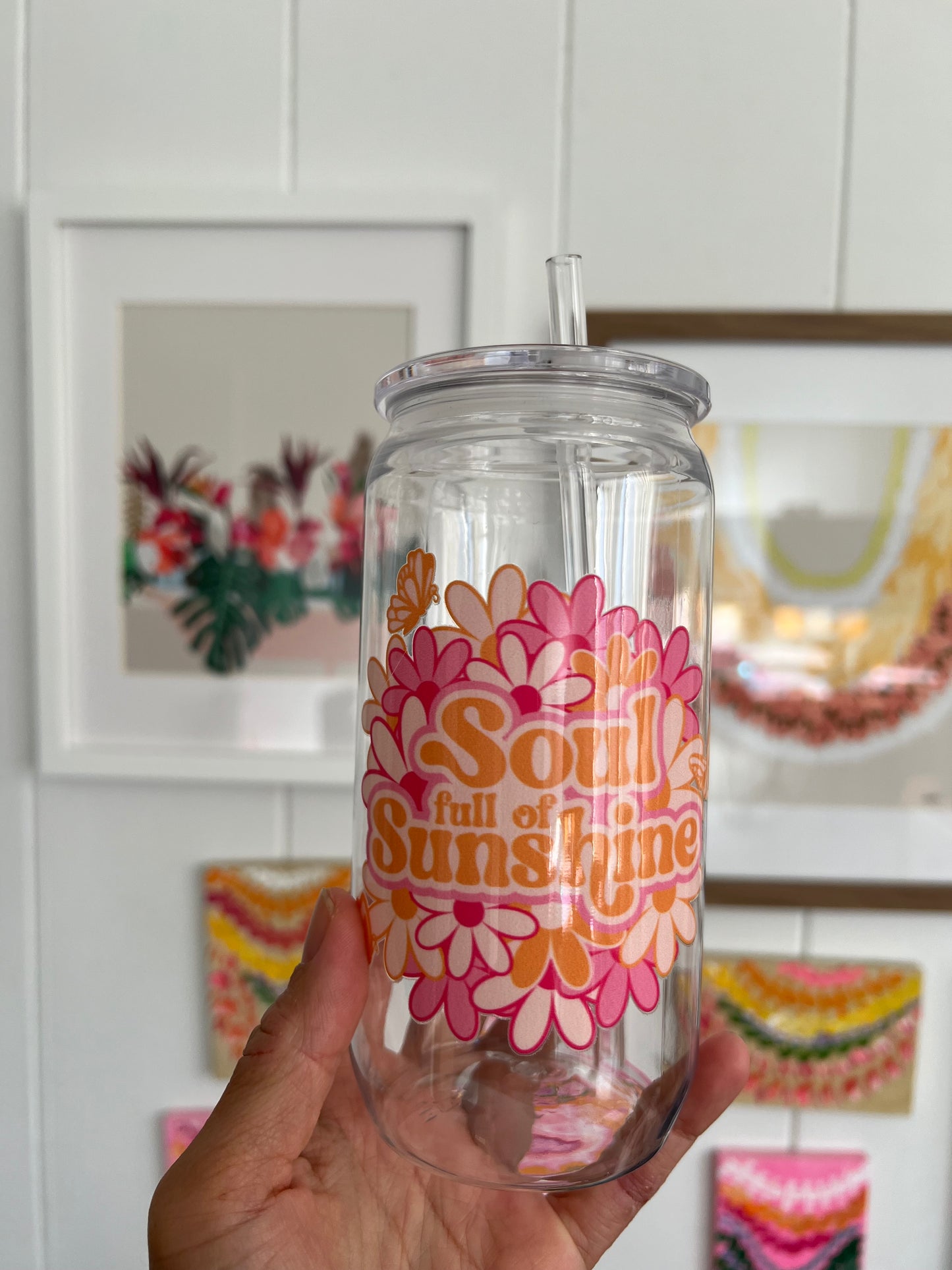 Soul full of sunshine plastic tumbler