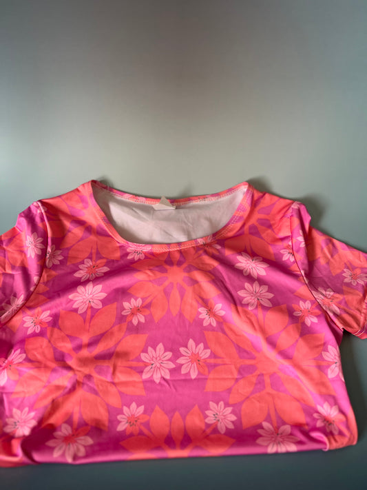 Lavendar and orange bodysuit