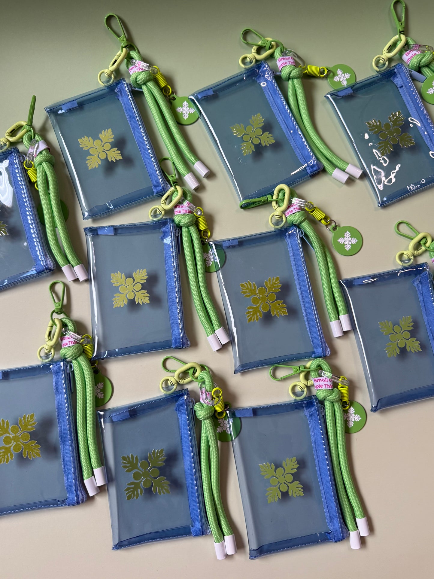 Blue plastic mini pouch