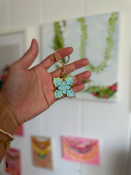 Blue kuiki key chain
