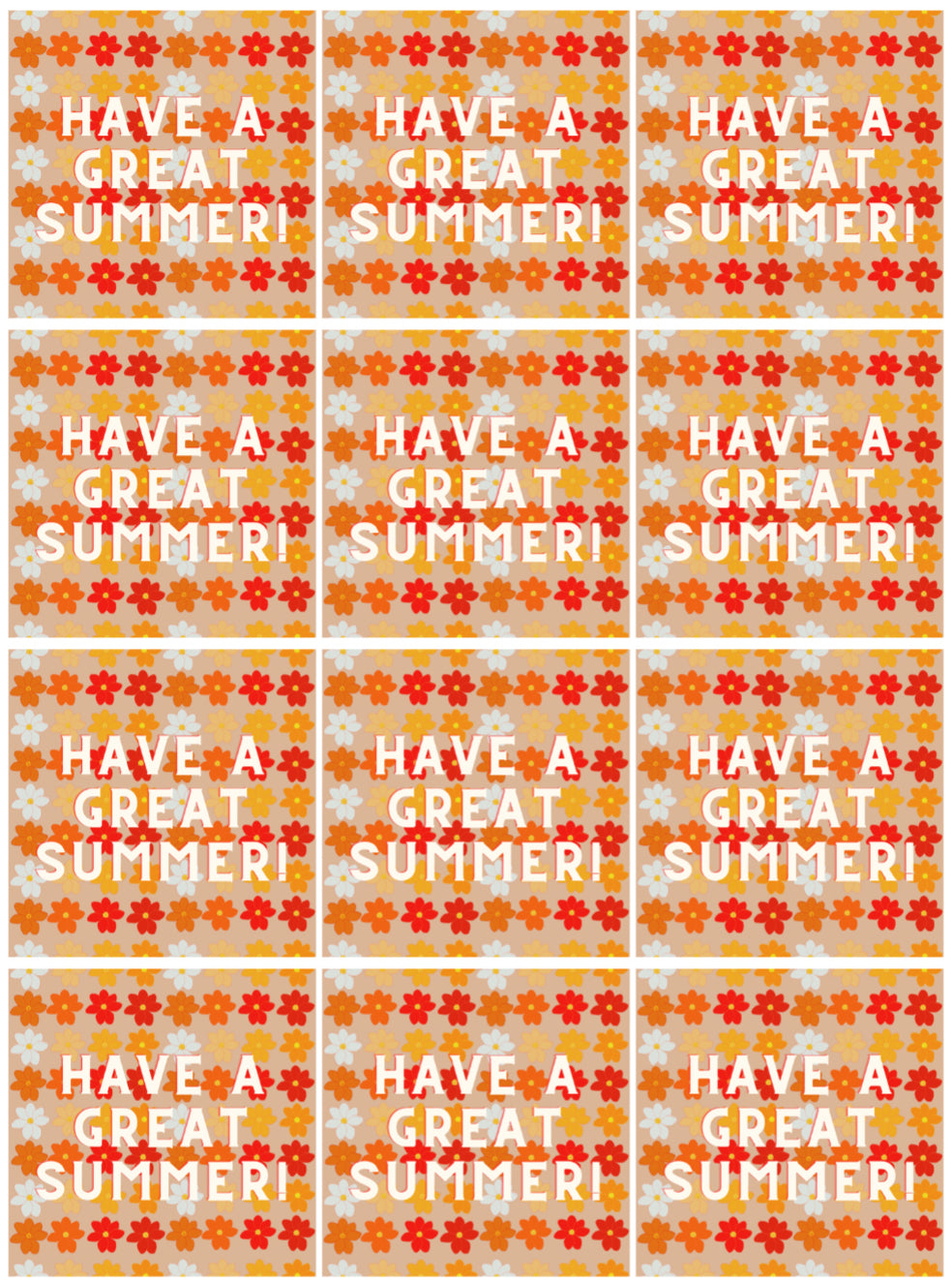 Summer Tags (Digital Download)