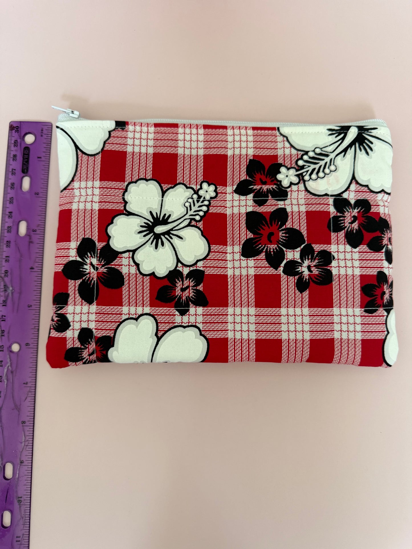 Red mini quilt pouch