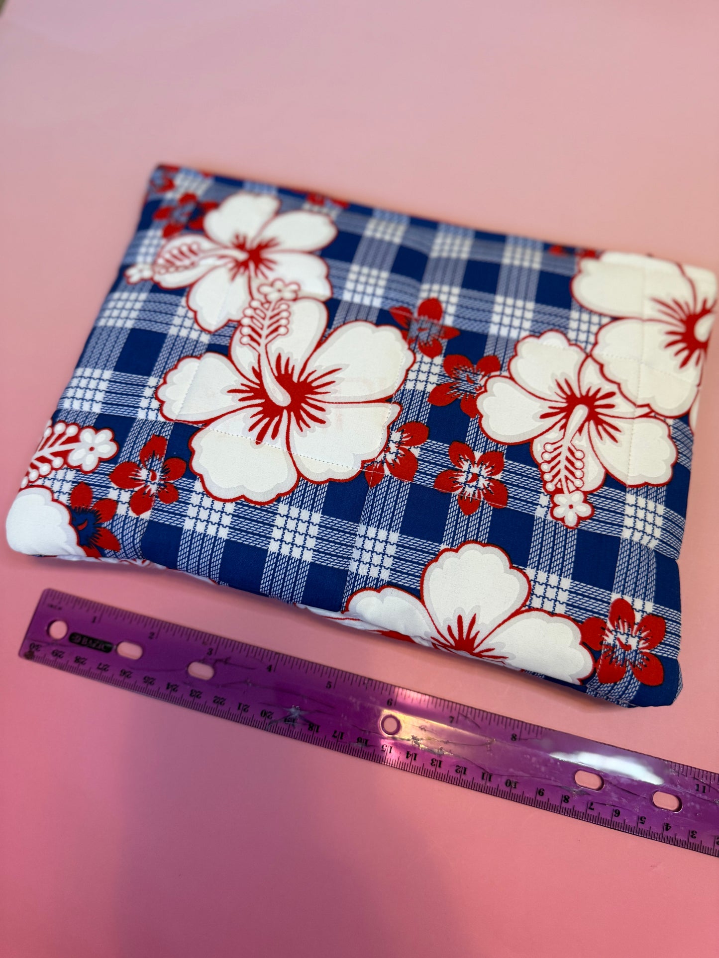 Blue & red pouch (medium)