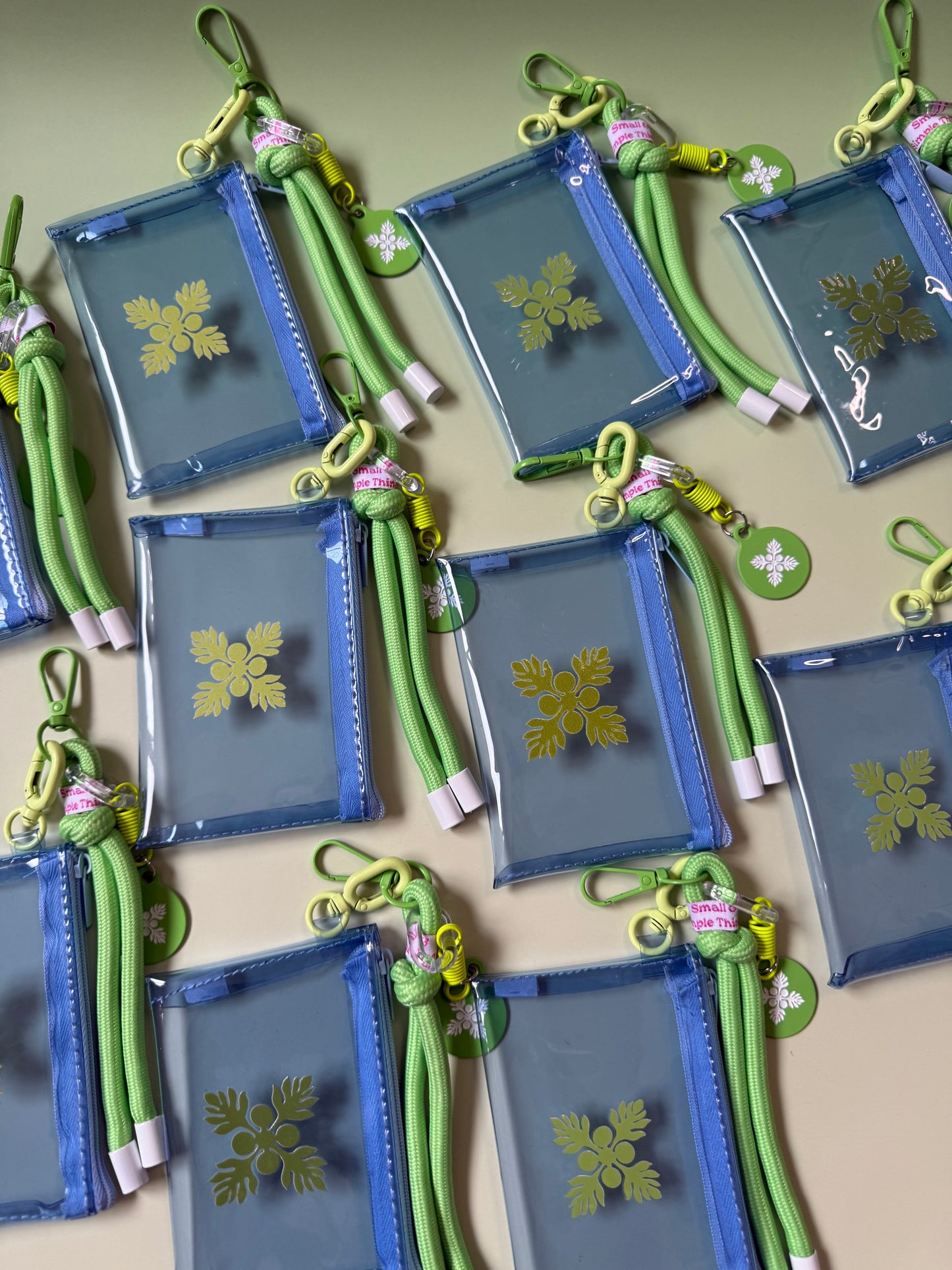 Blue plastic mini pouch