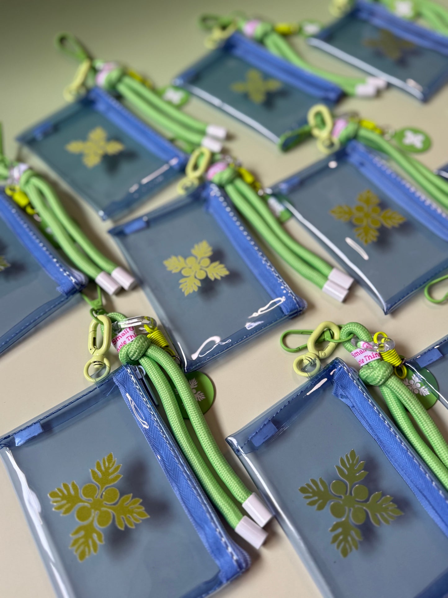 Blue plastic mini pouch