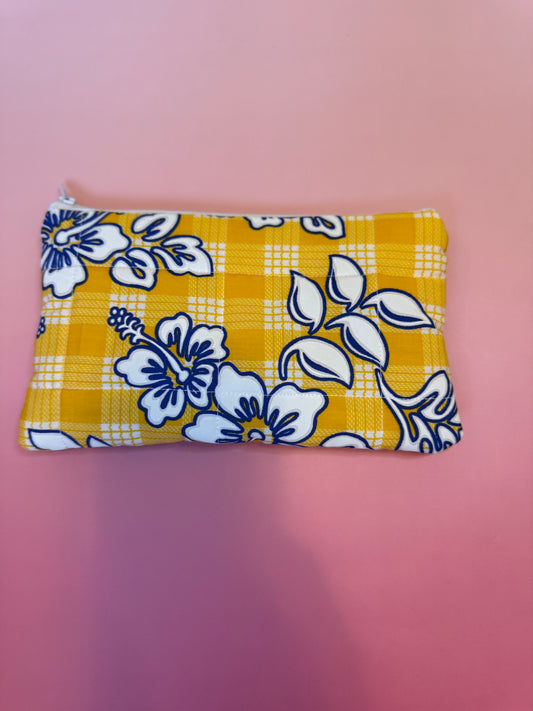 Yellow and blue mini pouch
