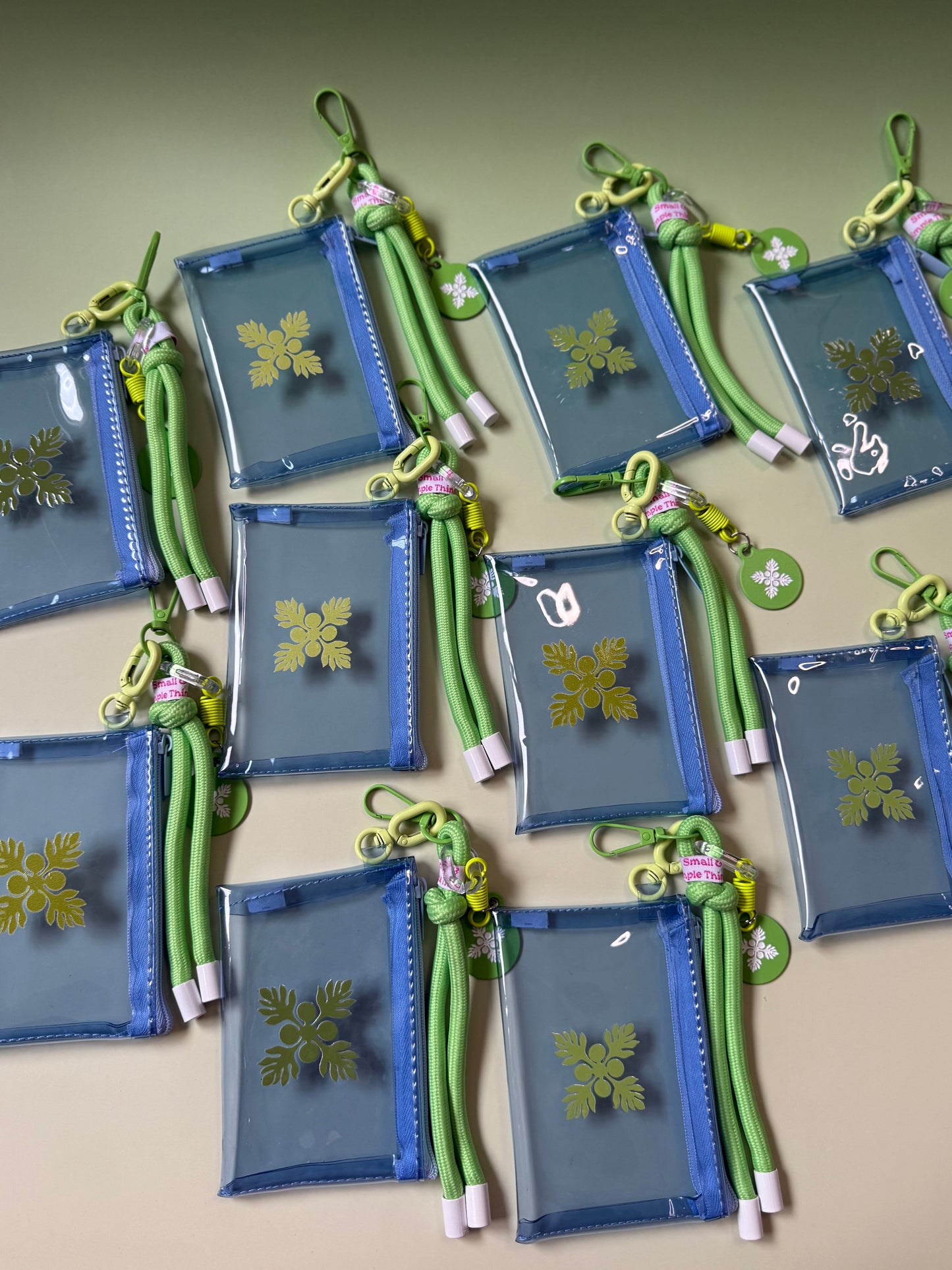 Blue plastic mini pouch