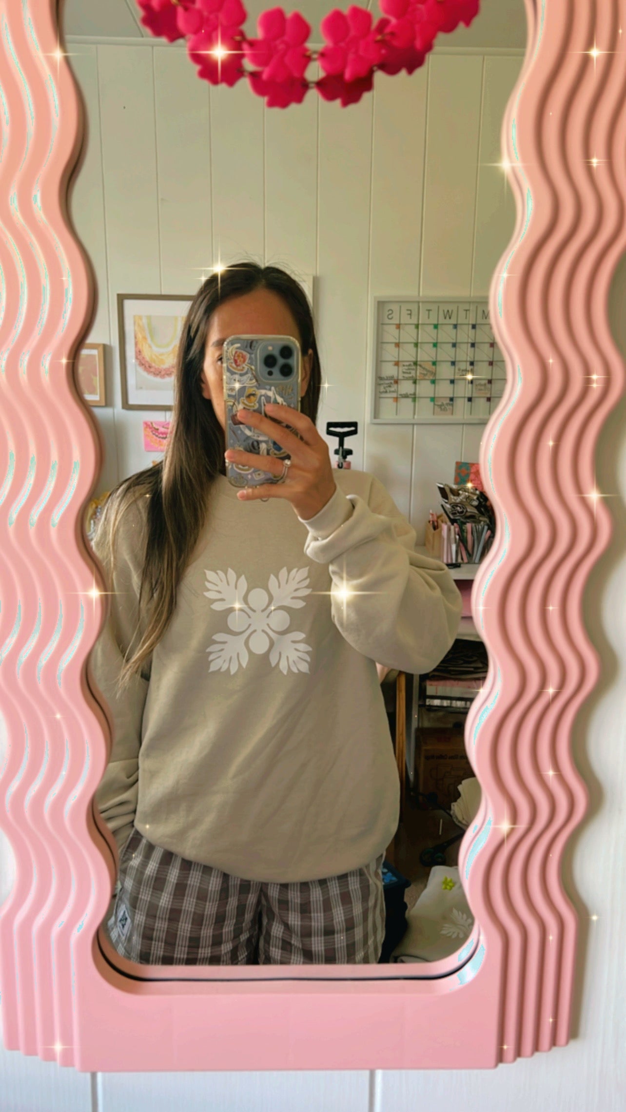 Beige + white preorder sweatshirt