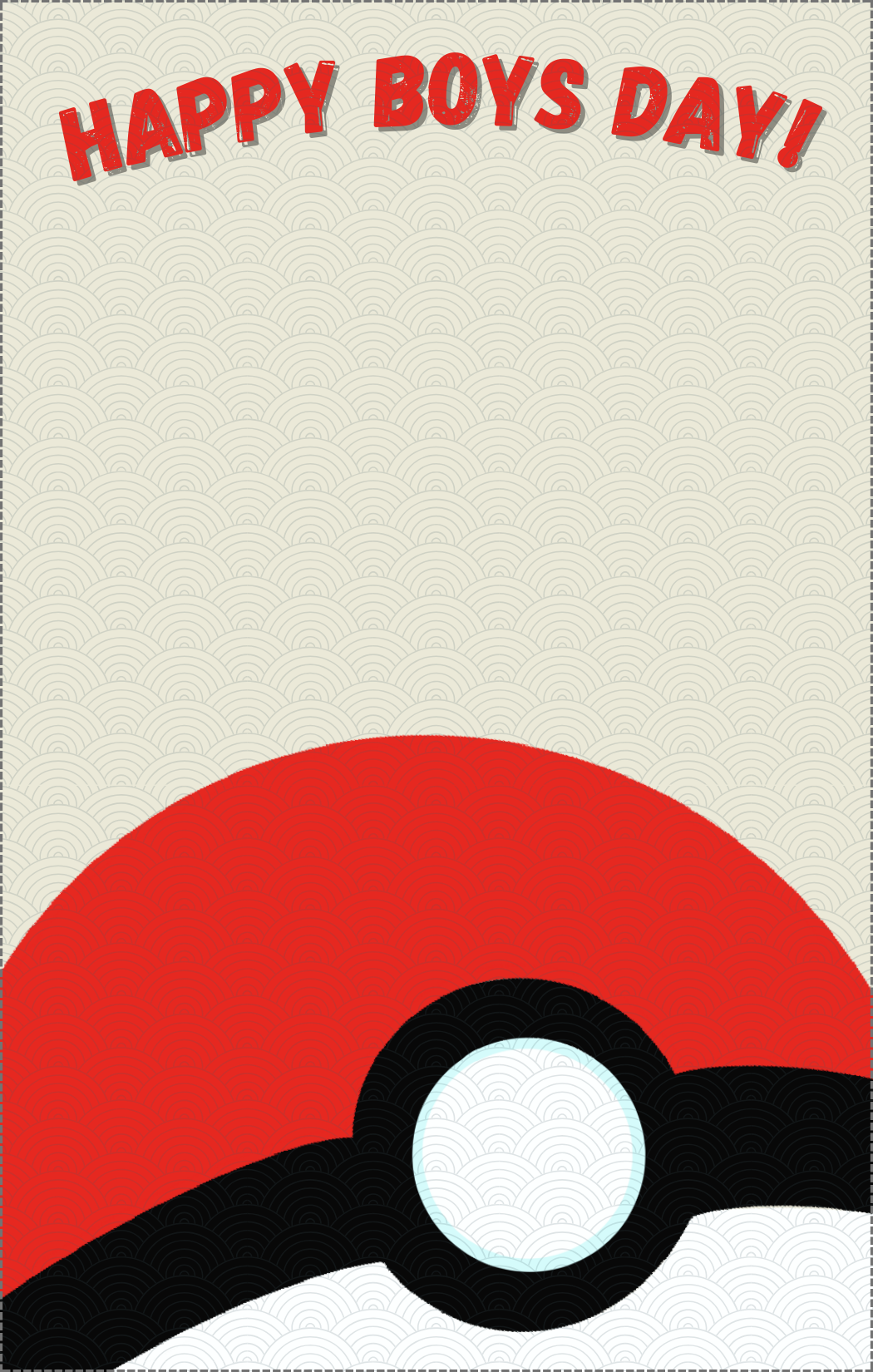 Boys Day Pokeball Card digital download