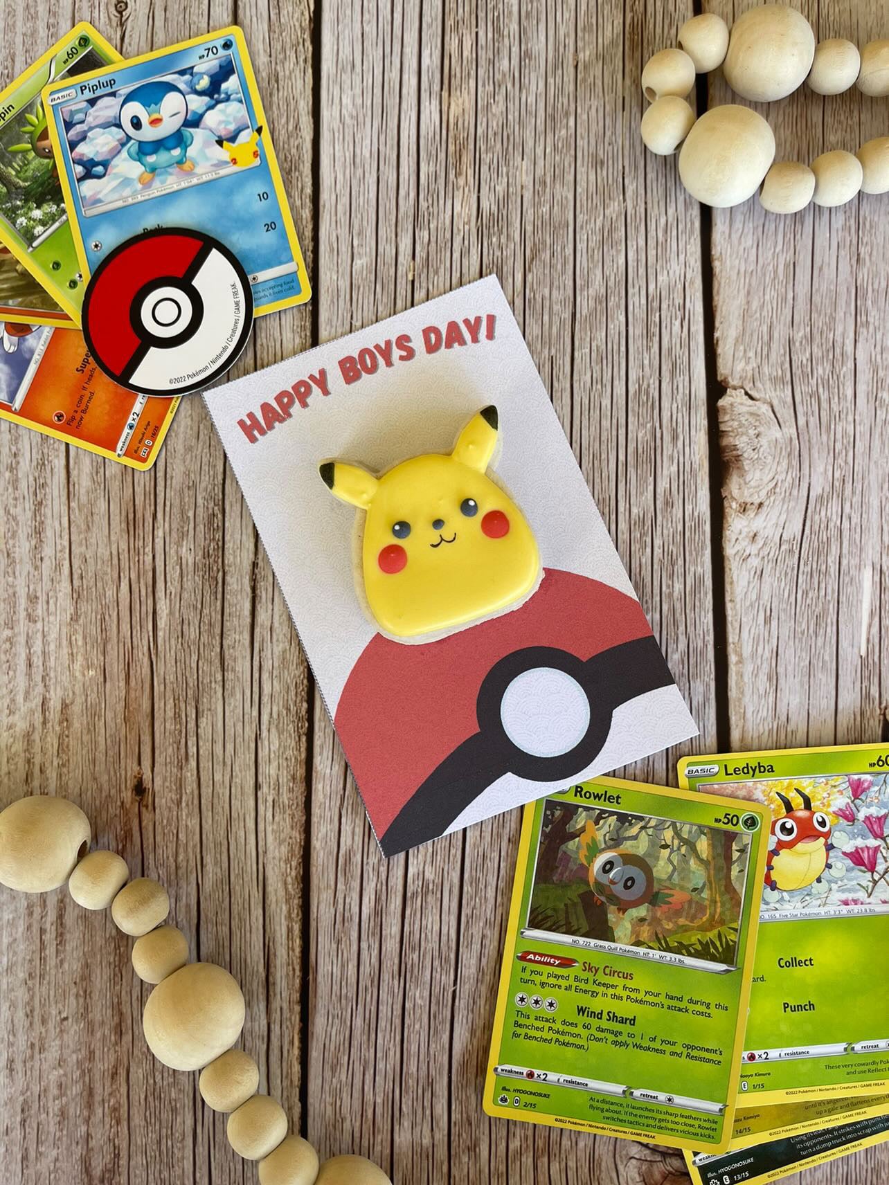 Boys Day Pokeball Card digital download