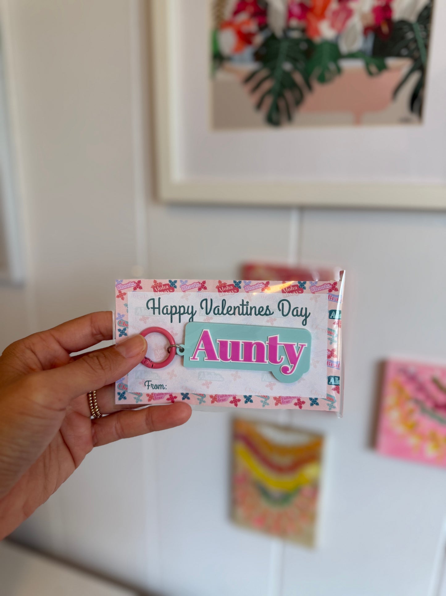 Happy Valentine’s Day card and keychain