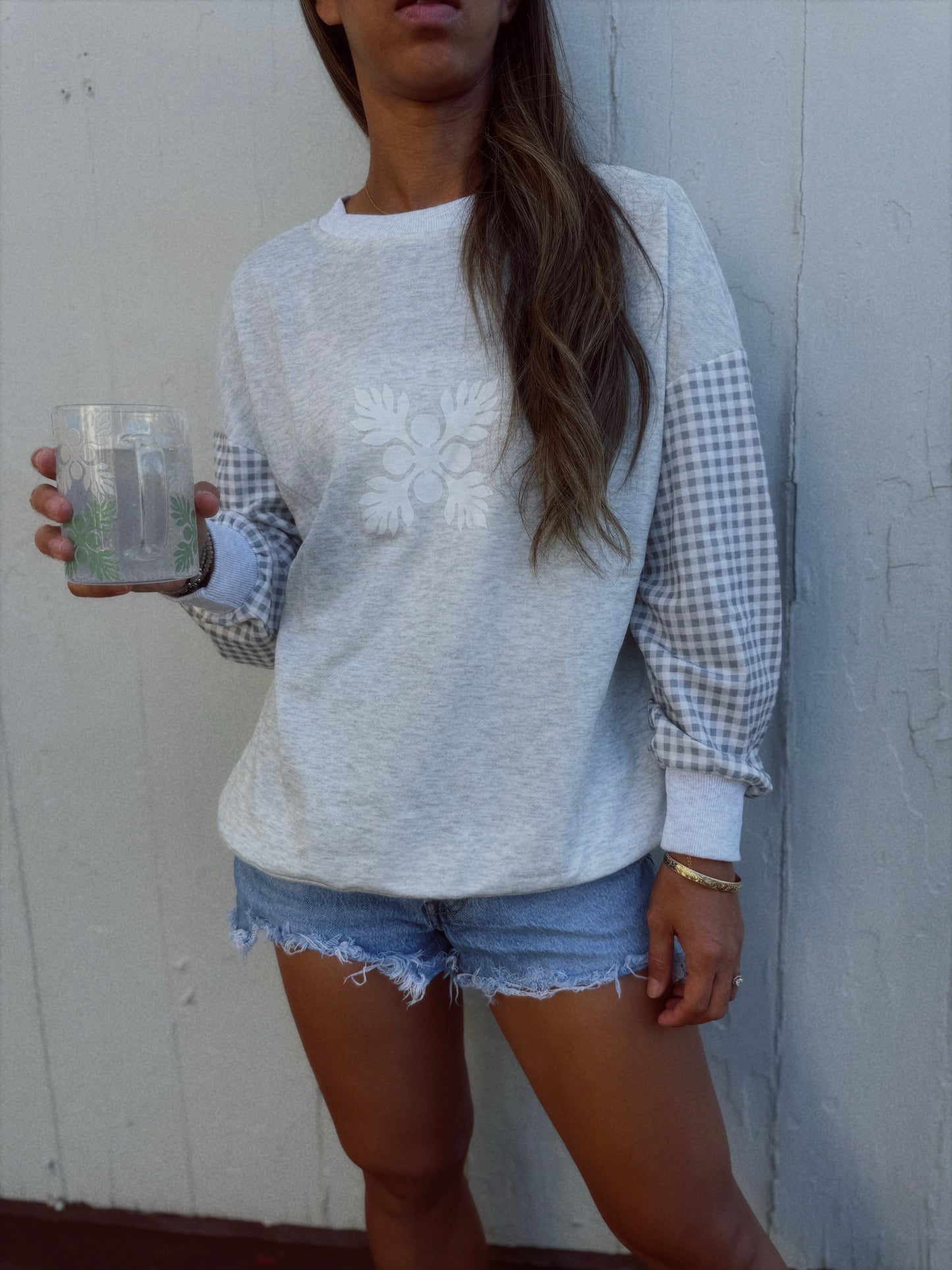 Gingham sweatshirt PREORDER