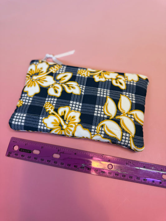 Blue & yellow mini pouch