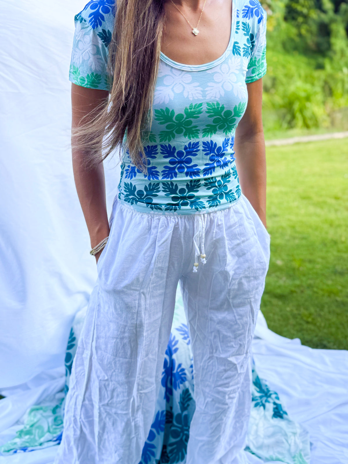 Seaglass bamboo top