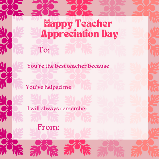 Fillable teacher appreciation card (free digital download)