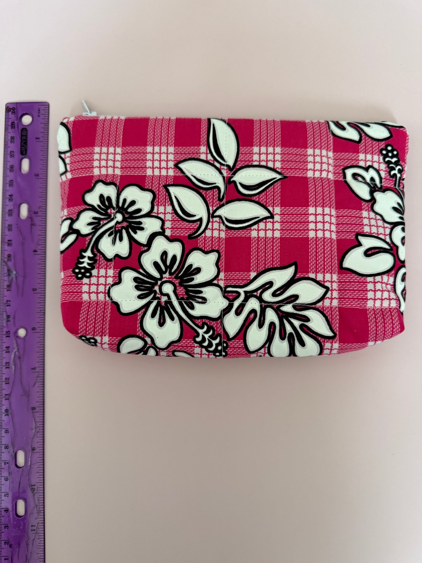 Pink & black mini pouch