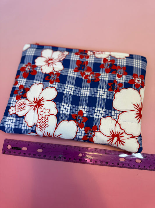 Blue & red pouch (medium)