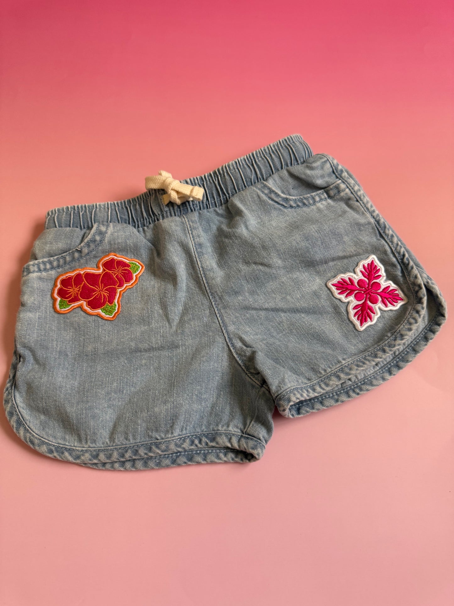 Tita patch shorts light wash