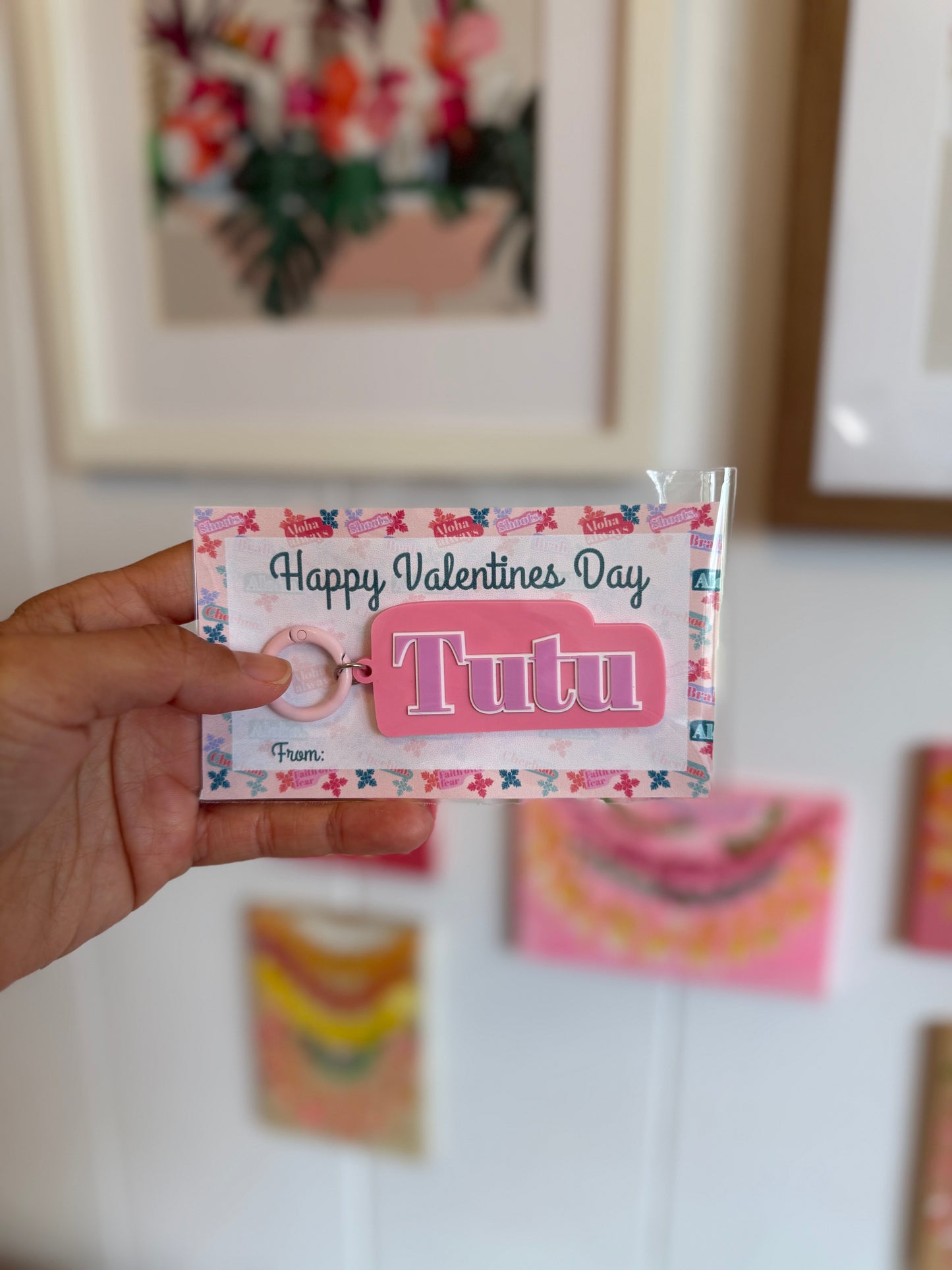 Happy Valentine’s Day card and keychain