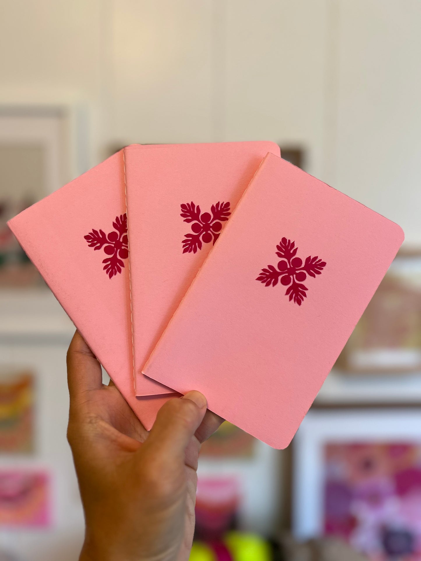 Mini pink kuiki notebook